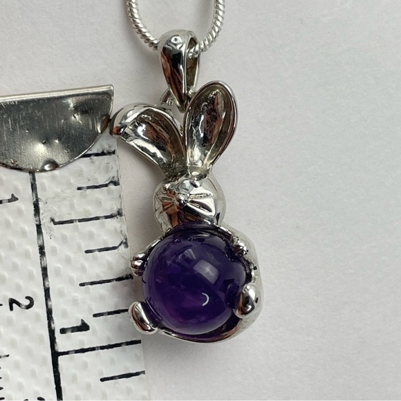 AMETHYST Belly Bunny Necklace - Picture 9 of 10